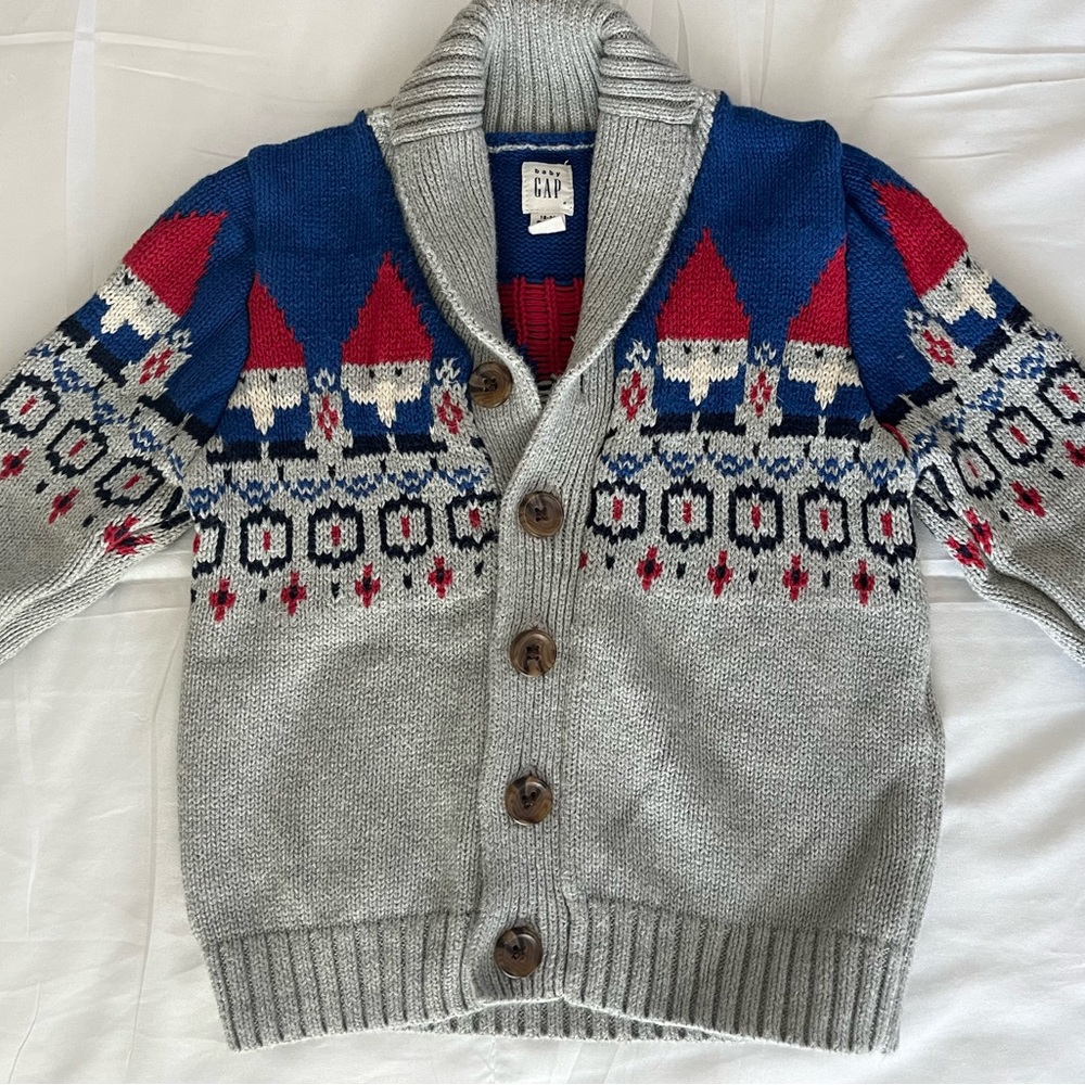 Toddler Gap Cardigan Gnome Sweater